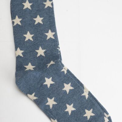 Navy Stars Sock