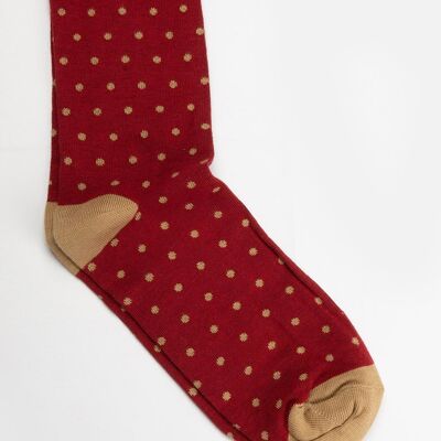 Garnet Polka Dot Socks