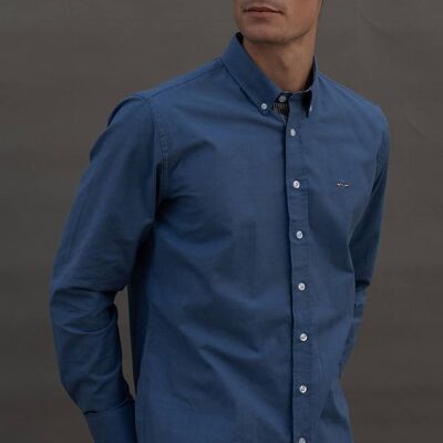 Blaues Langarmhemd 1