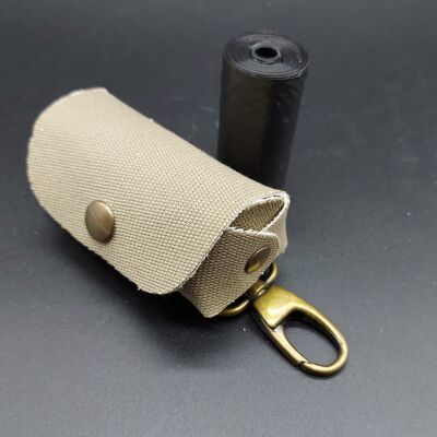 Porta Sacos Vegano para Perros fabricado artesanalmente en algodón natural. Opplav doggy cotton(Arena)