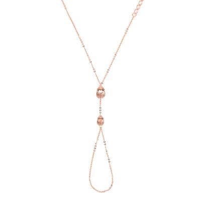 Scarab Hand Chain - Rose Gold / Crystal