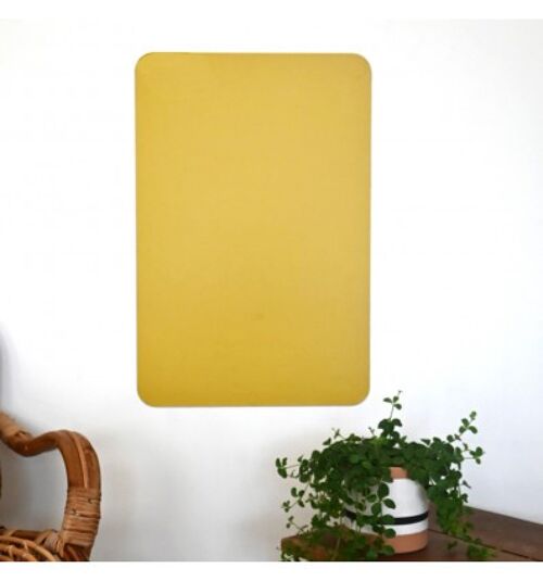 Tableau magnétique jaune moutarde - taille s