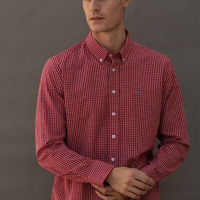 Red White Check Long Sleeve Shirt