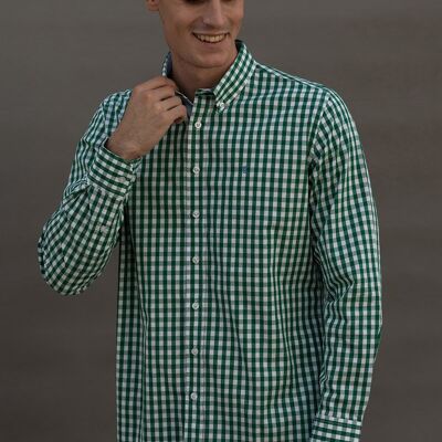 Green Square Long Sleeve Shirt 4