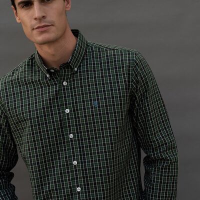 Camisa Manga Larga Cuadro Verde 5