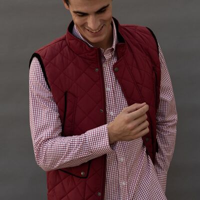 Gilet matelassé bordeaux Rhombus