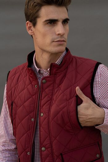 Gilet matelassé bordeaux Rhombus 3