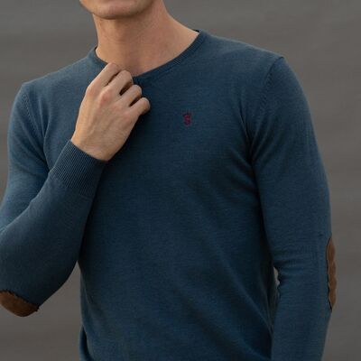 Jersey Cuello Pico Azul