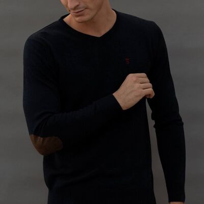 Pull Col V Gris anthracite 1