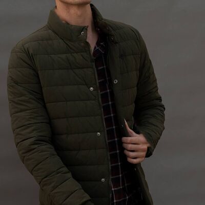 Parka imbottito color cachi