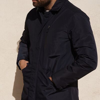 Navy Gabardine Parka