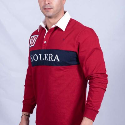 Polo bordeaux bicolore