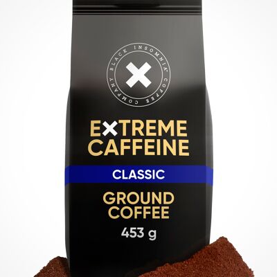 Gemahlener Kaffee CLASSIC Flavor von Black Insomnia, 453 g, starker Kaffee, extremes Koffein