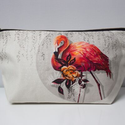 Sundown Flamingo Zip Bag