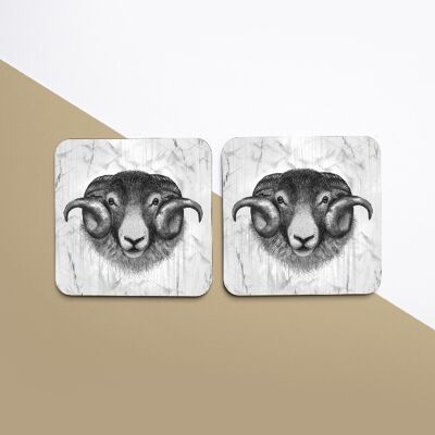 Swaledale Ram Coaster Set (4)