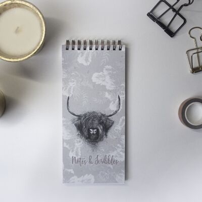 Highland Cow List Notepad - Without Magnetic Back