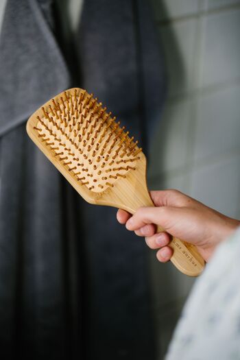 brosse à cheveux en bambou - brosse à cheveux écologique 3