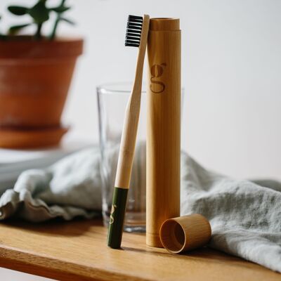 bamboo toothbrush case - eco-friendly toothbrush travel case