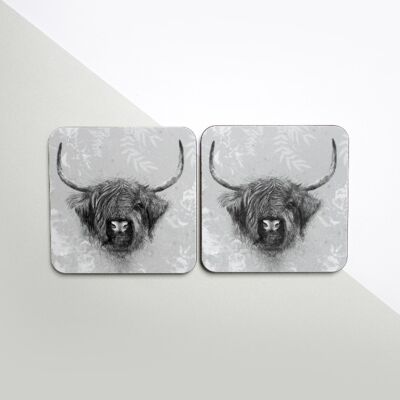 Highland Cow Coaster Set (4)