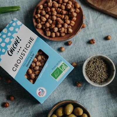 Grilled aperitif-ORGANIC seeds - Sesame chickpeas and a touch of Guérande salt 90g - GLUTEN FREE