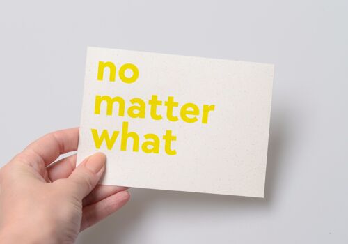 no matter what postcard