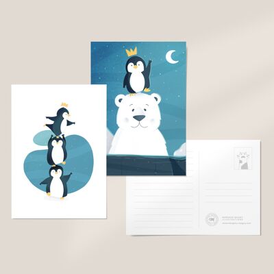 Kinderillustration - Fleece / Duo-Postkarten