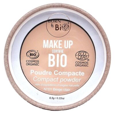 COMPACT POWDER N° 1 LIGHT BEIGE - Certified Organic