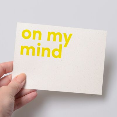 on my mind postcard