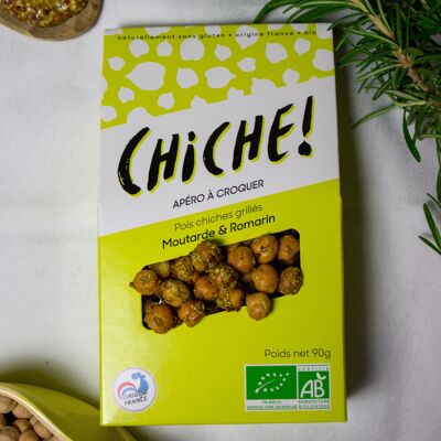 Graines grillées apéro-BIO-Pois chiches moutarde et romarin 90g-SANS GLUTEN