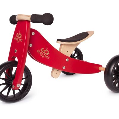wooden balance bike 2 in 1 Tiny Tot Cherry Red