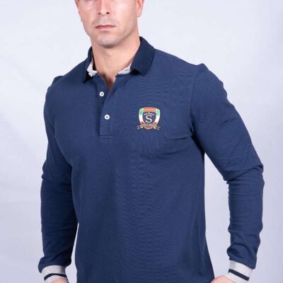 Navy Pique Polo Shirt 3