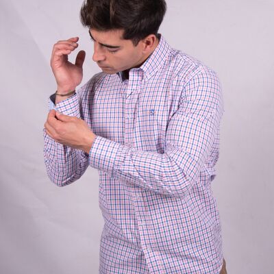 Camisa Cuadro Rosa