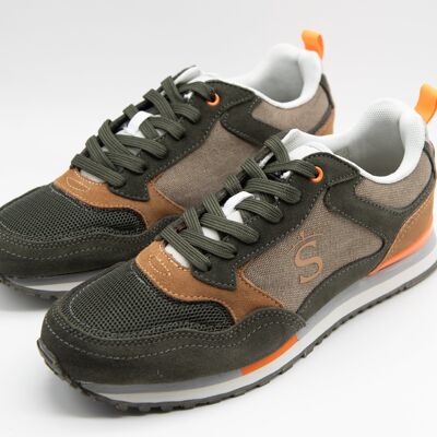 Zapatilla Deportiva Verde Marron