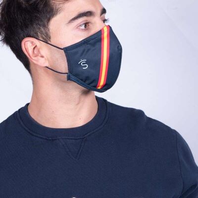Mascarilla Marino Franja Bandera