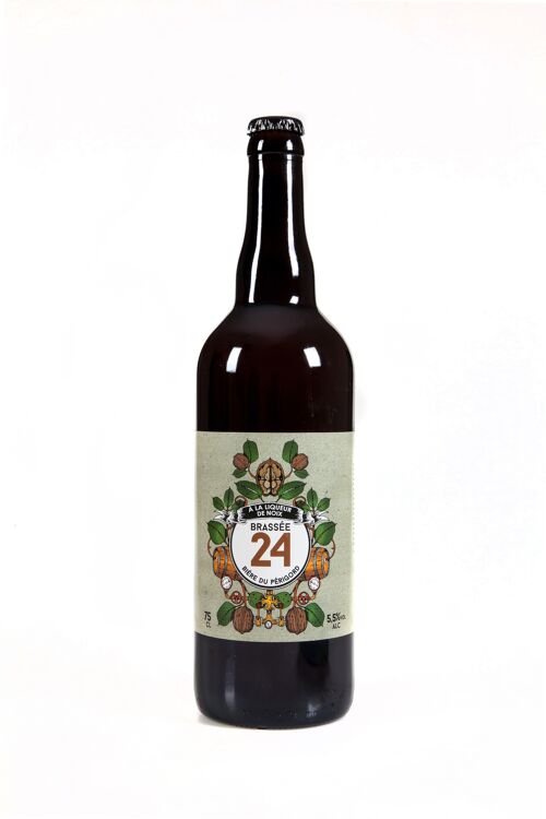 Bière A La Liqueur De Noix "Brassée 24" - 5,5° - 75cl