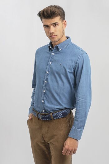 Chemise en jean bleu clair 3