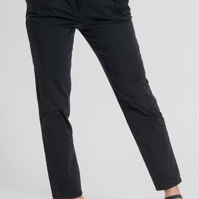 Pantaloni chino blu scuro con pieghe