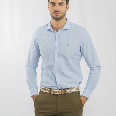 Chemise Oxford Bleu Clair Coupe Slim