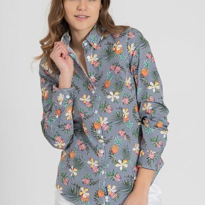 Camicia A Righe E Ananas