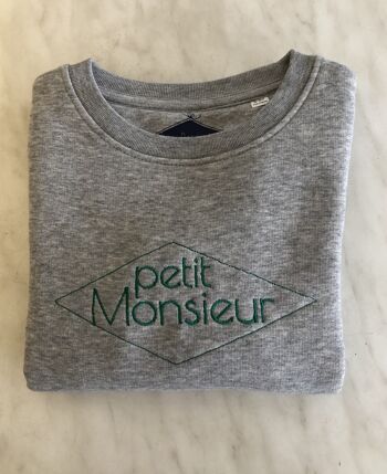 Sweat petit Monsieur gris 3