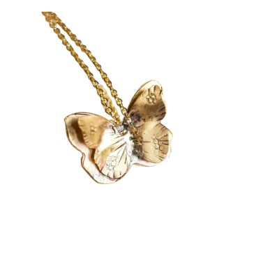 Butterfly Necklace / 9k rose