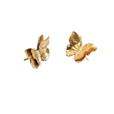 Butterfly Earrings / 9k white
