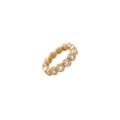 Karma Bezel Set Eternity Diamond Ring / Gelb