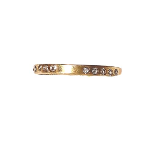 Karma Flush Set Split Half Eternity Diamond Ring / Yellow