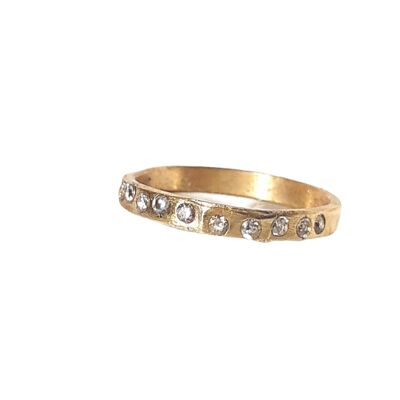 Karma Flush Set Half Eternity Diamond Ring / Yellow