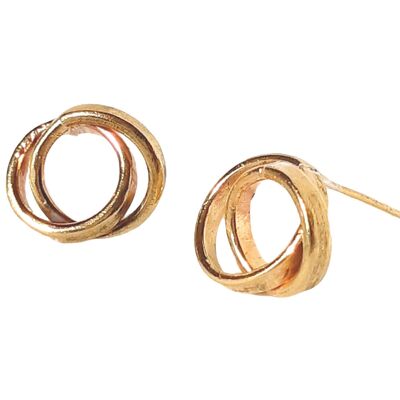 Unity Gold Earrings / White