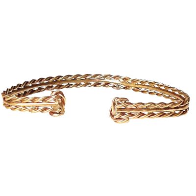 Bold Entwined Cuff Bracelet / Rose