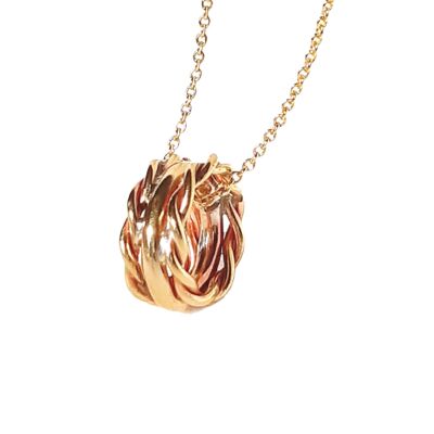 Bold Entwined Circle Necklace / Rose