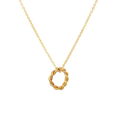 Collier Cercle Entrelacé / Jaune