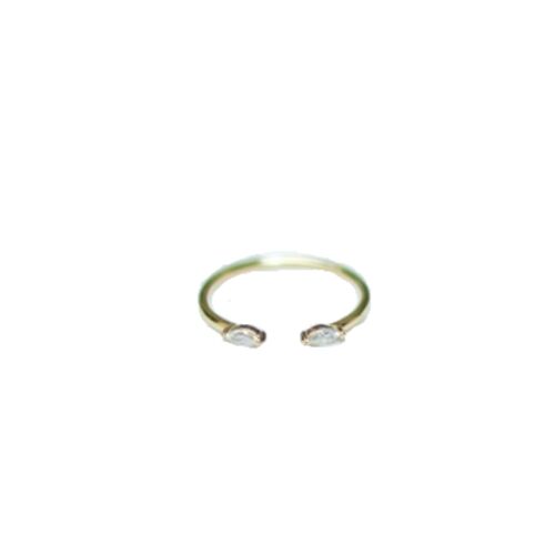 Sirius Marquis Diamond Cuff Ring / 14k White